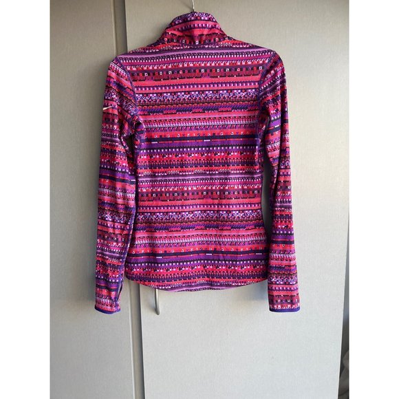 Nike Pro Dri Fit Running 1/4 Zip Running Top Pink Purple Size S - Picture 3 of 7